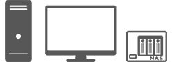 サーバー、PC、NASのアイコン