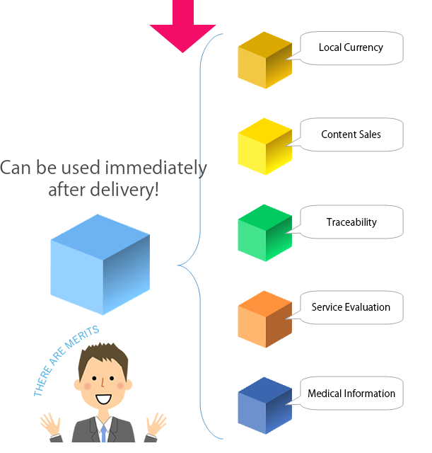 地域通貨・コンテンツ販売・トレーサビリティ・サービス評価・医療情報